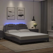 Giroletto Viana con LED senza Materasso-Struttura Letto Grigio 160x200 cm