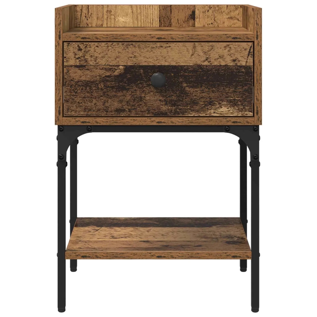 Set di 2 Comodini | Armadio da Notte | Mobiletto da notte Legno vecchio 40 x 29 x 60 cm Legno multistrato