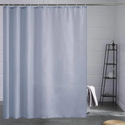 Gordini per doccia in grigio e blu, anti muffa, stoffa in poliestere, impermeabili, lavabili, per vasca o doccia, 12 ganci, 200x200cm.