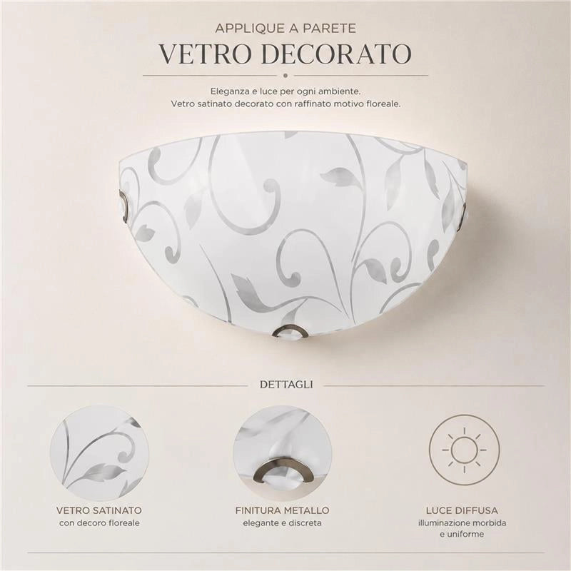 LENA LAMPADA APPLIQUE 1 LAMPADINA E27 30 CM