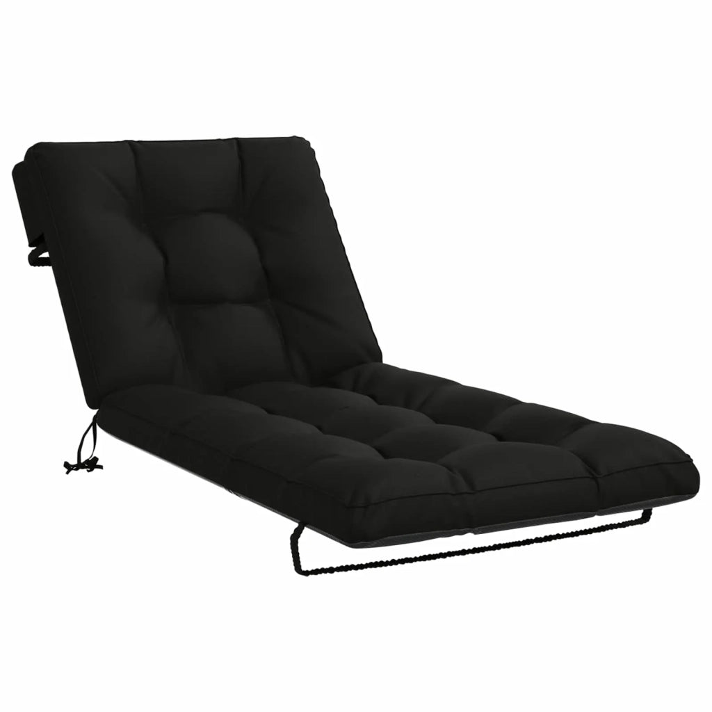 Cuscino per Lettino VIANEN 100% Poliestere Nero 200 x 70 x 8 cm 953861