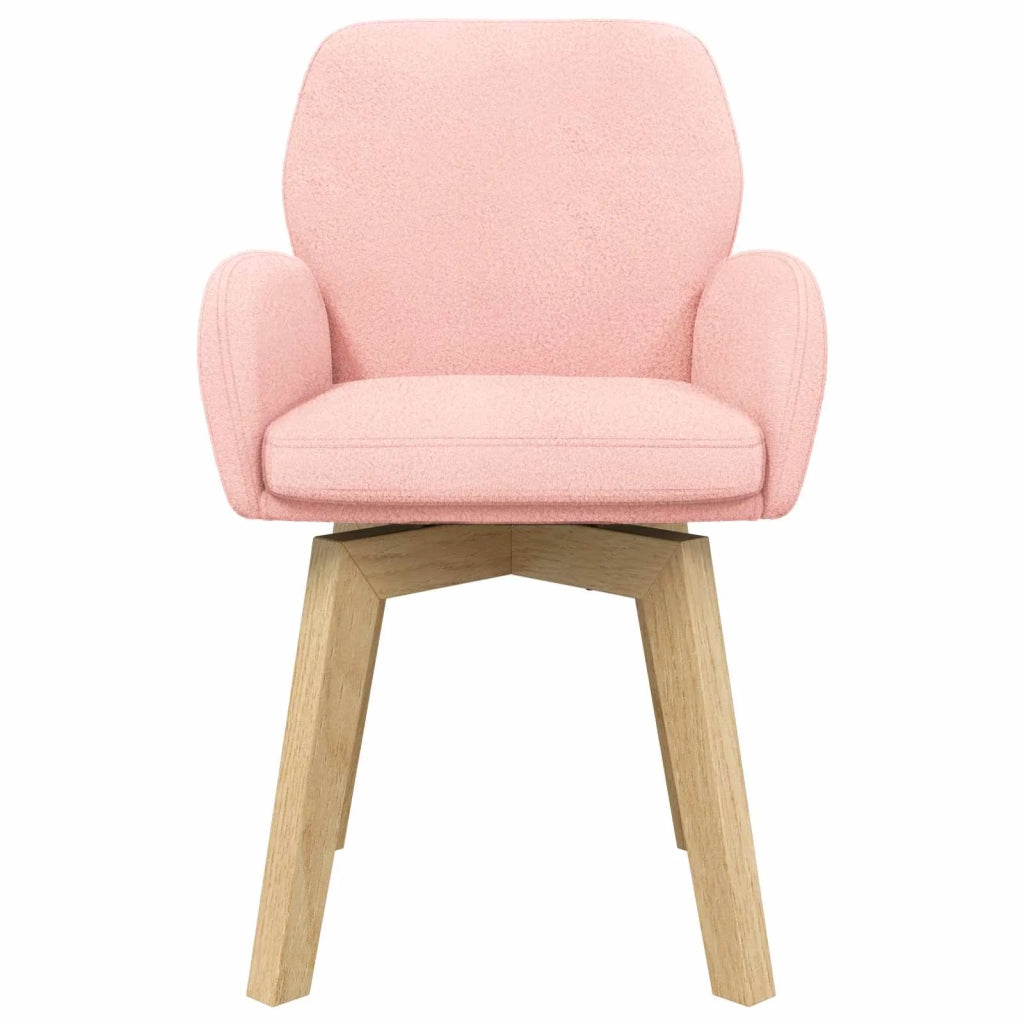 Sedie da pranzo girevoli 4 pz Bouclé Rosa 54 x 58 x 87 cm 3428285