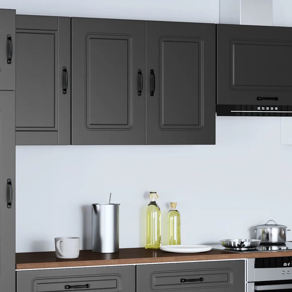 Pensile da Cucina Kalmar Nero in Legno Multistrato