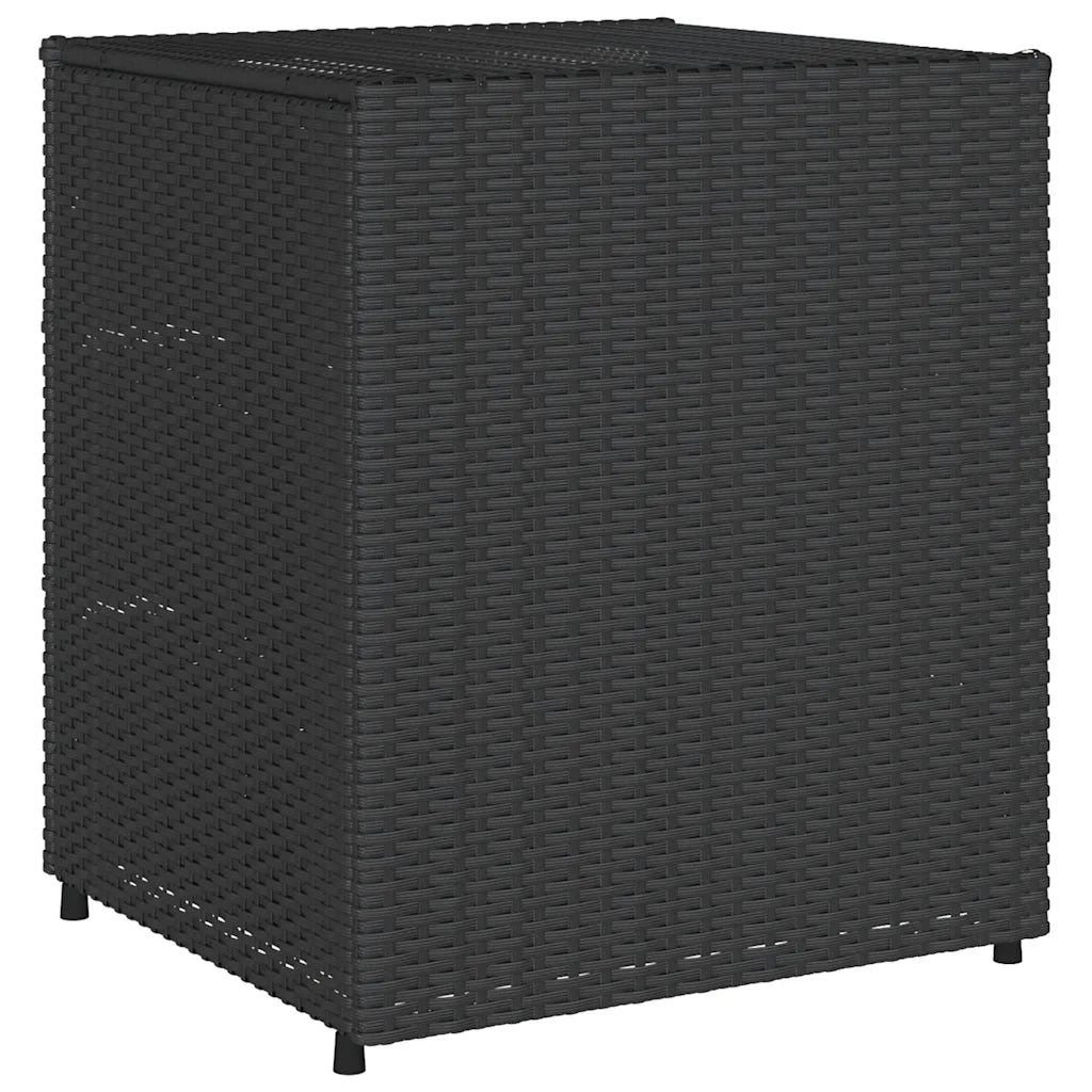 Armadietto Portaoggetti da Giardino Nero 55x59x69cm Polyrattan CFW5208763
