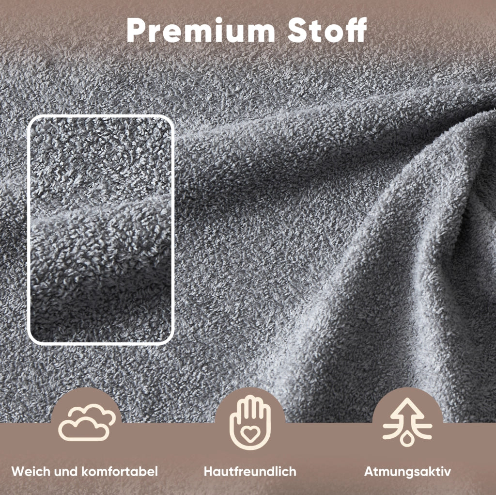 Divano letto pieghevole 3 in 1 grigio chiaro con coperta