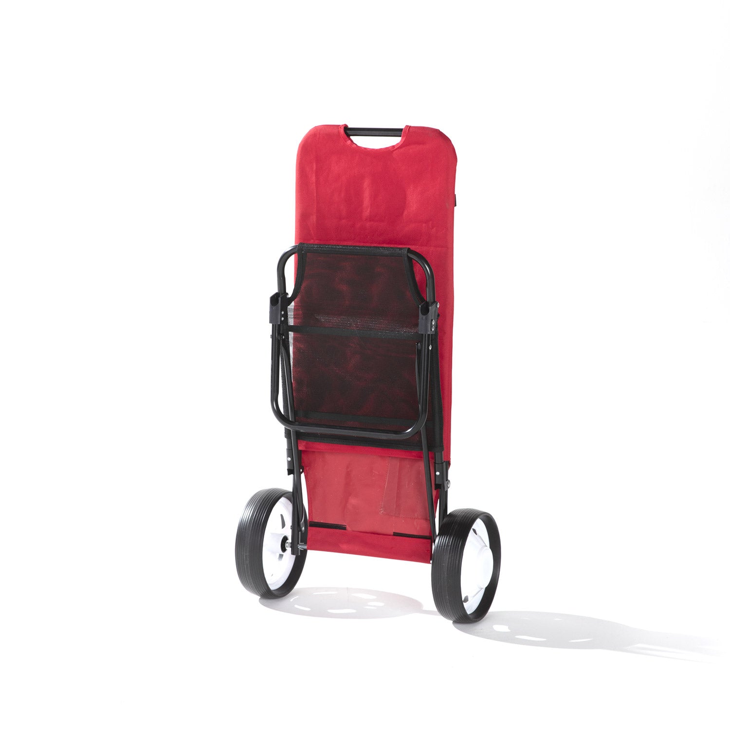 Carrello da Spiaggia PortaOggetti e Porta Ombrellone in Acciaio Beach Rosso