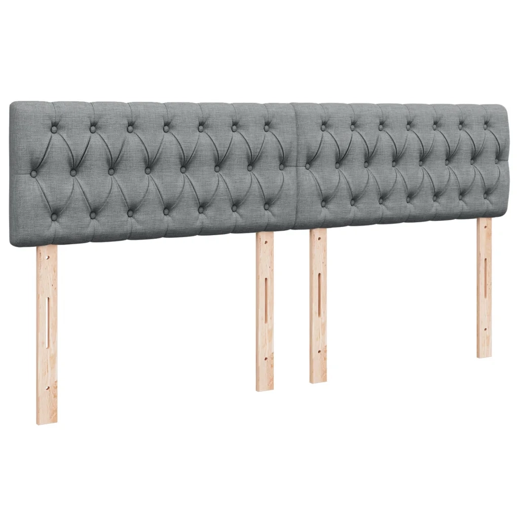 Giroletto a Molle con Materasso Grigio Chiaro180x200 cm Tessuto