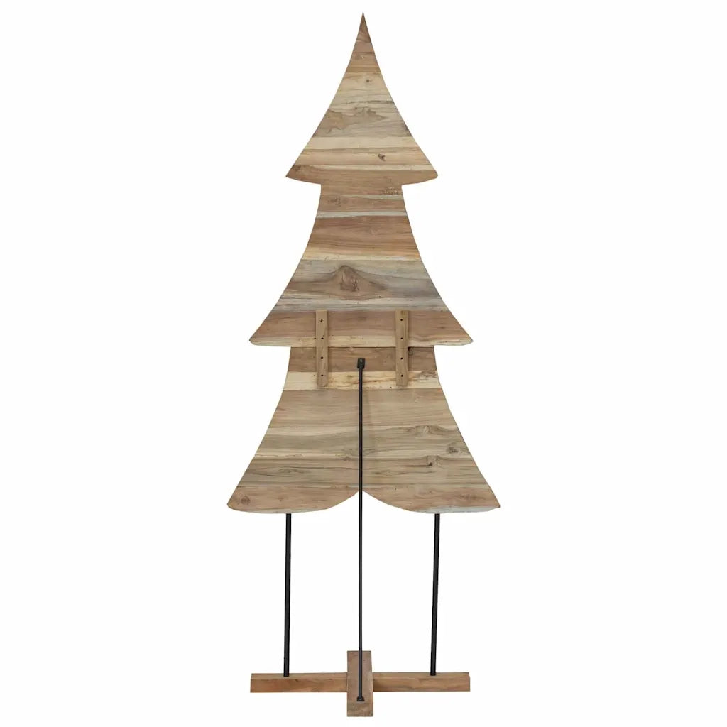 Albero di Natale Marrone 181,5 cm Legno massello di teak