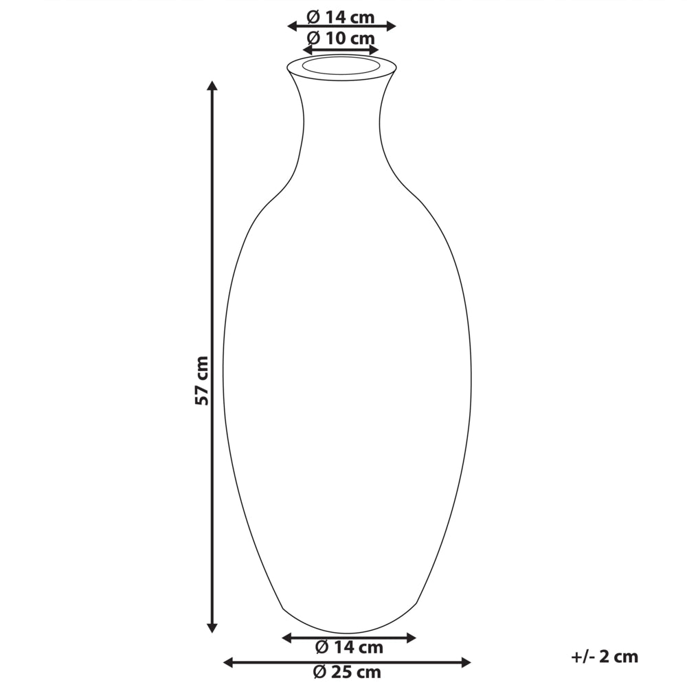 Vaso da fiori in terracotta marrone e nero 57 cm stile invecchiato soggiorno camera da letto