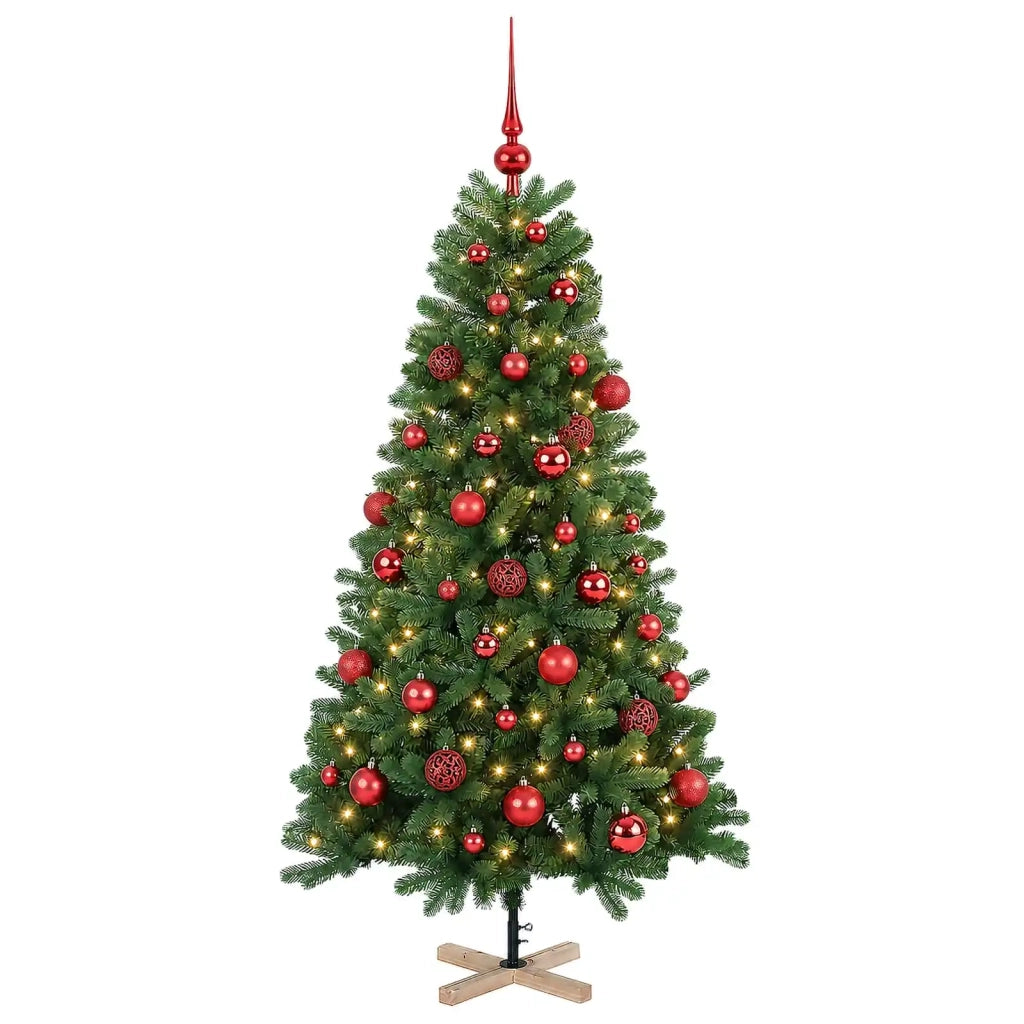 Albero di Natale artificiale con palline 120 cm 150 LED 3461405