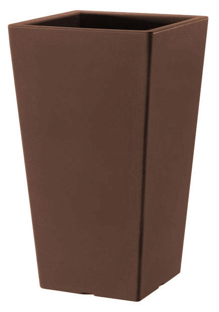 Vaso 40x40x68 cm in Polietilene Pasubio Alto 70 Bronzo