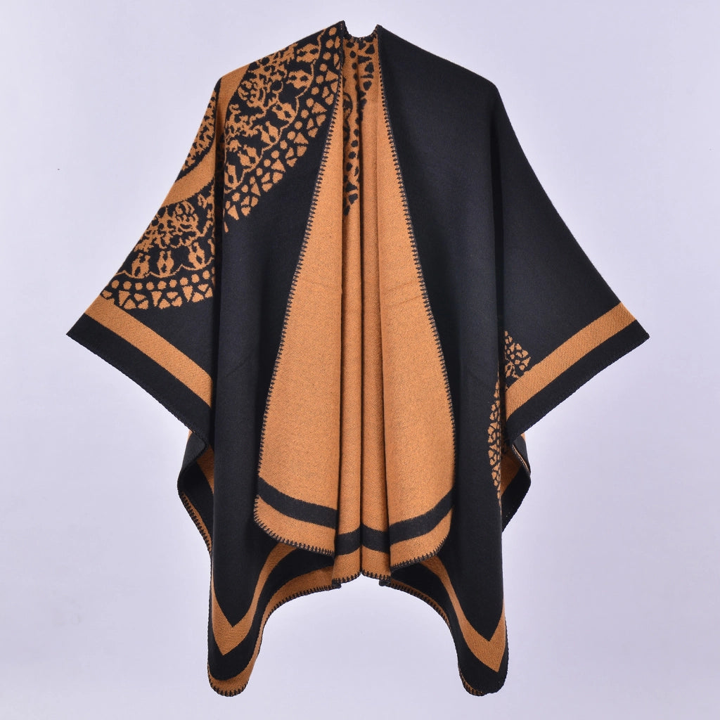 Sciarpa double face, in classico cashmere, mantella/scialle versatile e semplice
