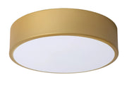 Plafoniera LED 20 cm 12W oro rotonda dimmerabile UNAR Lucide
