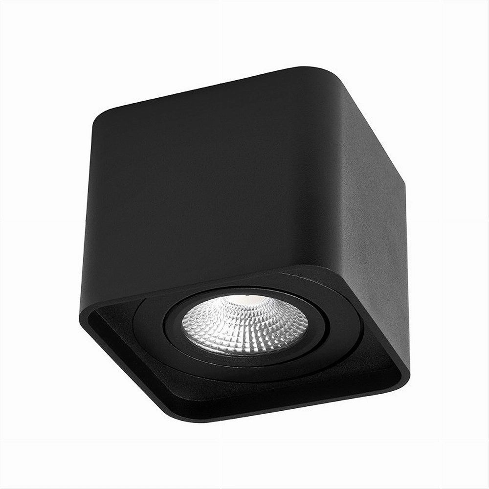 Trade Shop - Porta Faretto Orientabile Da Soffitto Nero Per Faretto Gu10 / Gu5.3 P34-gu10-n1 -