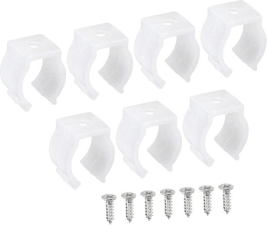 Set di 20 clip U per tubi LED con viti