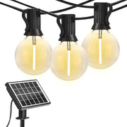 Lanterne Solari Outdoor a LED 15m - Impermeabili - Terrazza - Giardino Posteriore - Giardino - Campeggio - Feste All'Aperto - Lampade G40 - Resistenti - 25 Lampade