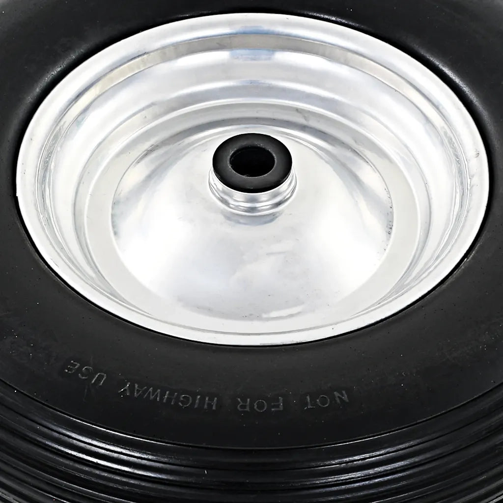 Ruote per Carriola 2 pz con Asse in PU Solido 4.00-8 390 mm cod mxl 67500