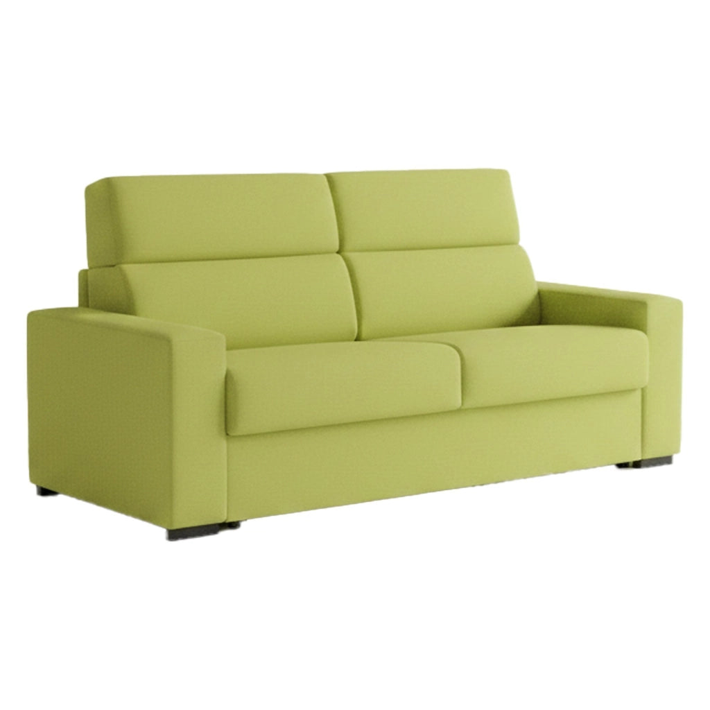 Casabona, Divano Letto 2 Posti Sfoderabile Made in Italy, 180x95 cm Verde