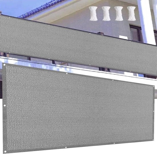 Schermo per Balcone Senza Fori - 95 x 500 cm - Protezione dal Vento e UV per Balcone e Giardino