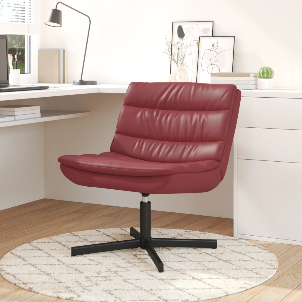 Sedia Girevole Rosso vino Pelle sintetica Standard Girevole