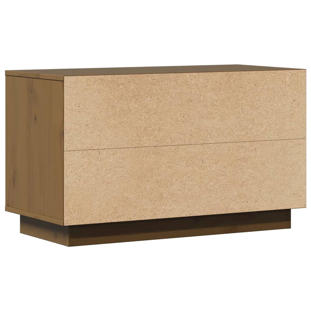 Mobile TV multimediale scaffale TV mobile TV sala da pranzo soggiorno camera da letto color miele 74 x 35 x 44 cm legno di pino massiccio marrone 02_0027717