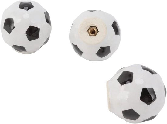 Set di maniglie per calcio da 3 - Tema calcio - Maniglie singole in ceramica