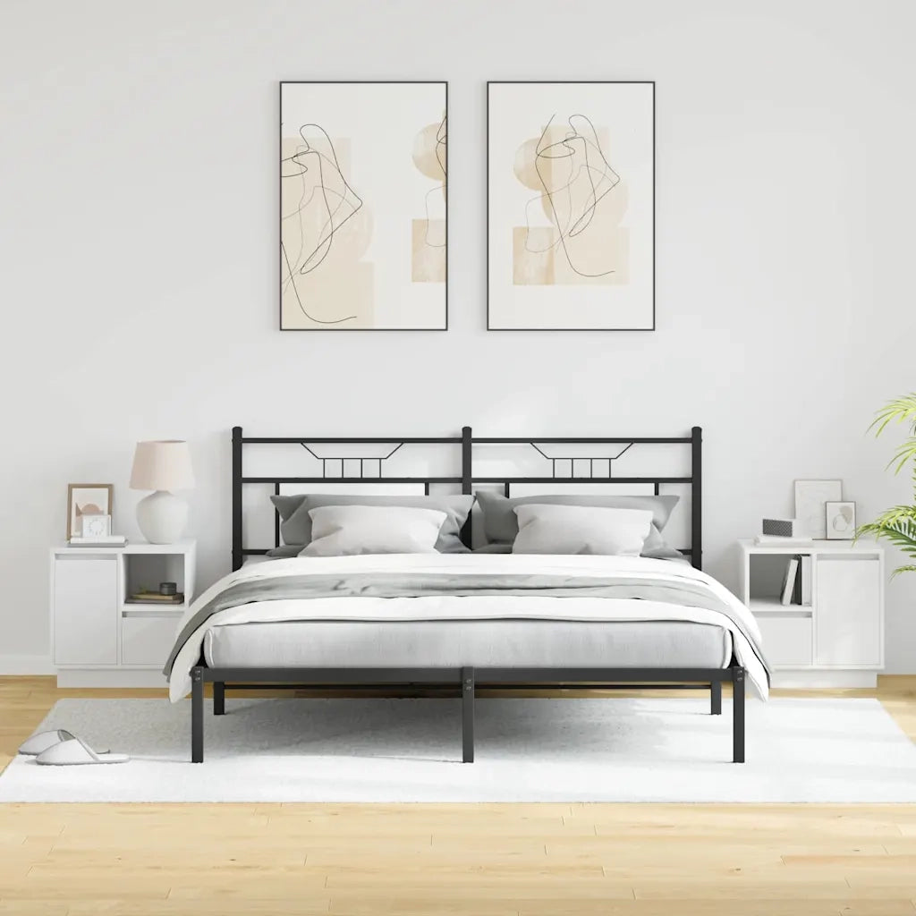 Set di 2 Comodini | Armadio da Notte | Mobiletto da notte con cassetto Bianco 50 x 34,5 x 50 cm.