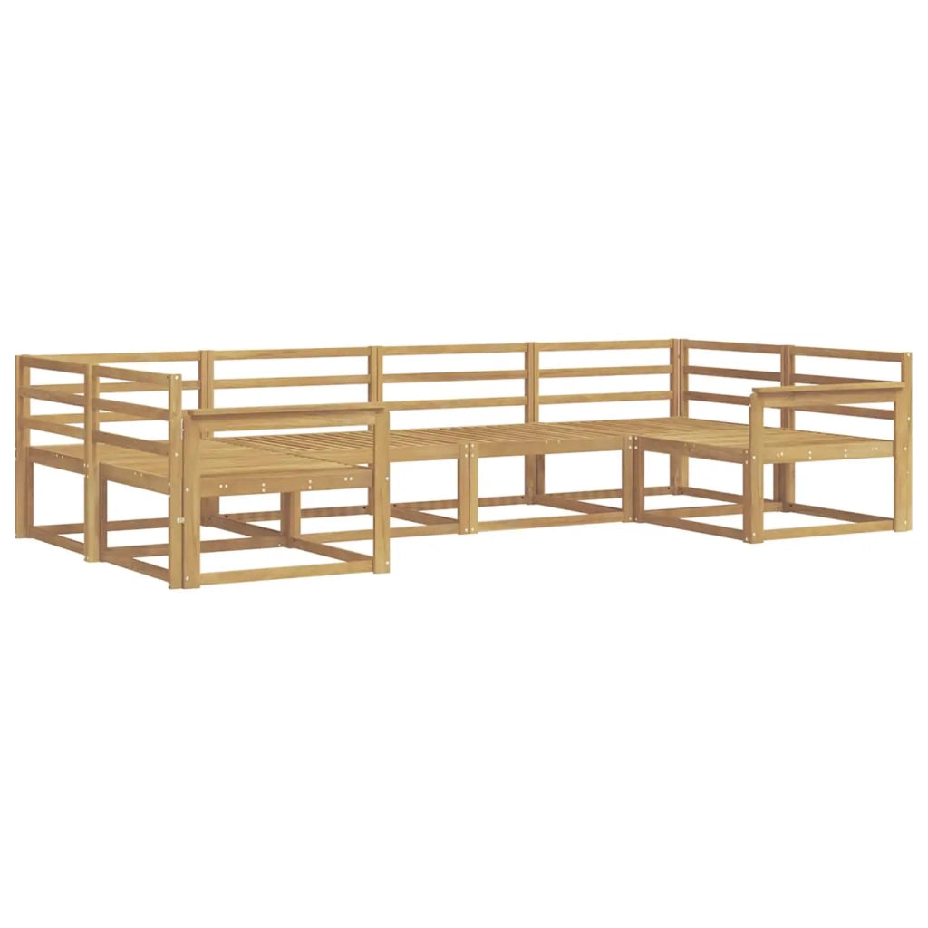 Set di divani da esterno 6 pcs Bianco Legno di Acacia Massello 3386923