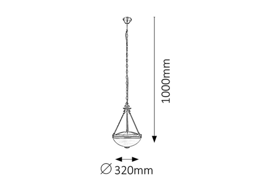 Lampada a sospensione Rabalux Marlene Ø32 bronzo 2xE27