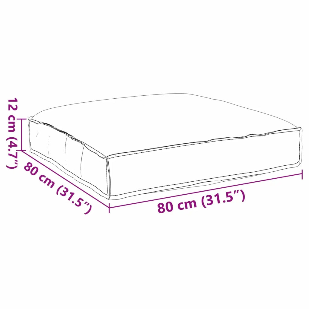 Cuscino Rosso Vino 80 x 80 x 12 cm Tessuto Oxford 42001514