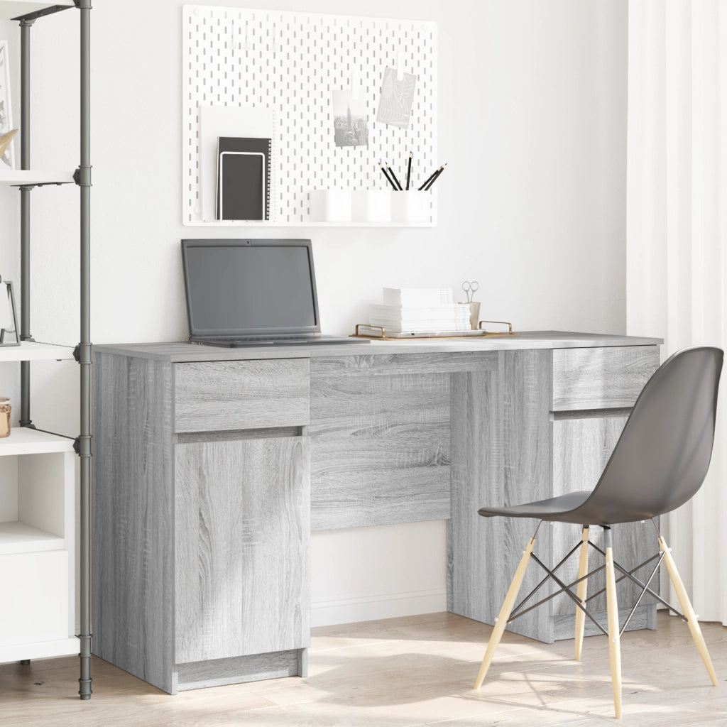 Scrivania  Grigio Sonoma 140x49x76 cm Legno ingegnerizzato