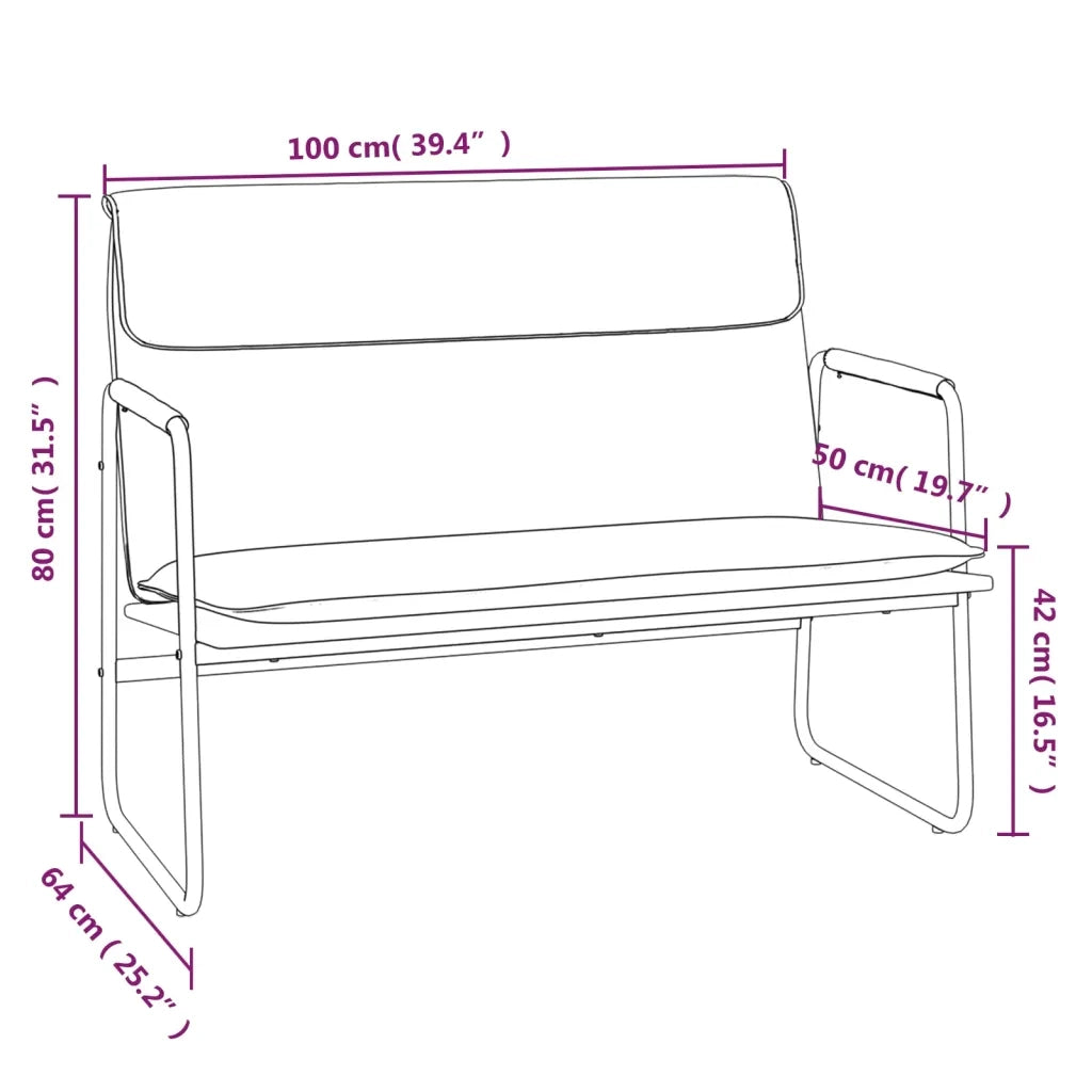 Panca Nera 100x64x80 cm in Similpelle CFW7677513