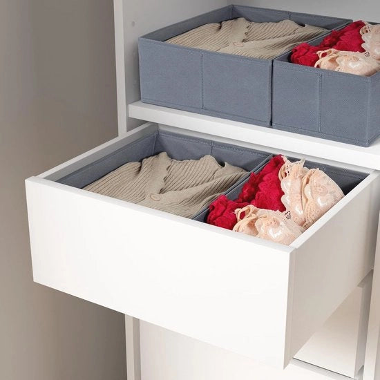 Organizzatore per armadio PAX 50 x 35 cm – Set da 2 – Ripiegabile e Lavabile – Robusto e Stabile – Grigio