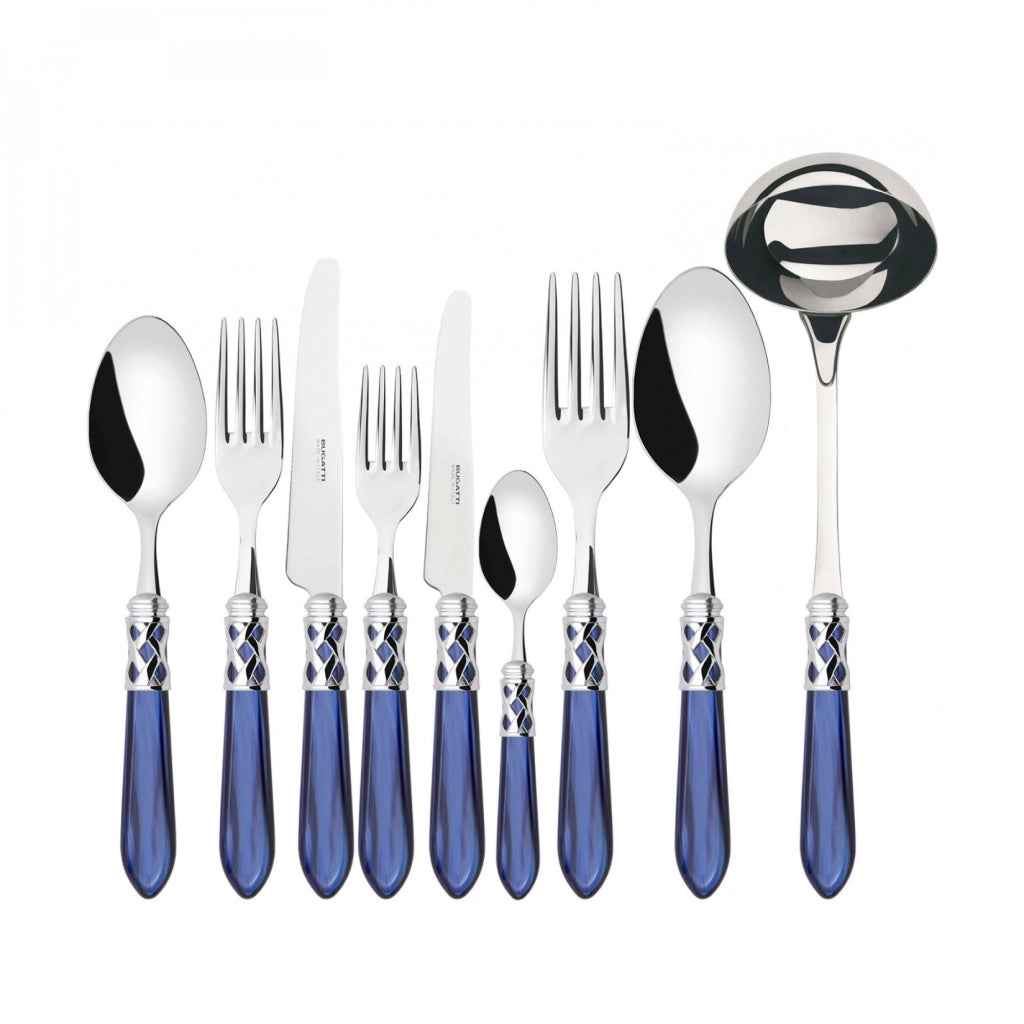 ALADDIN Ghiera Cromata, Posate Set 75 pz, Scatola in Legno Wengè,