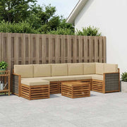 Set di divani da esterno 7 pz Naturale 3384649