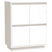 Buffet credenza cassettiera armadio mobile contenitore organizer per cucina soggiorno salotto 60 x 34 x 75 cm legno massello di pino bianco 02_0030351