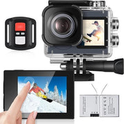 CCTV 4K camera sottomarina acqua resistente 40 m Ultra HD 20 MP camera 170 gradi ultra-angolo wifi registrator di video stabilizzazione EIS con batteria doppia 1350 mAh
