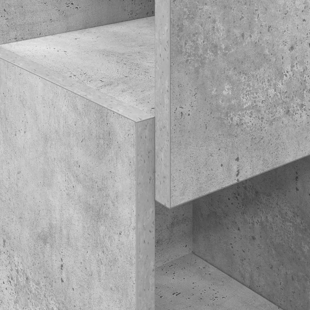 Mobile angolare Grigio cemento 25,5x25x80cm Legno multistrato