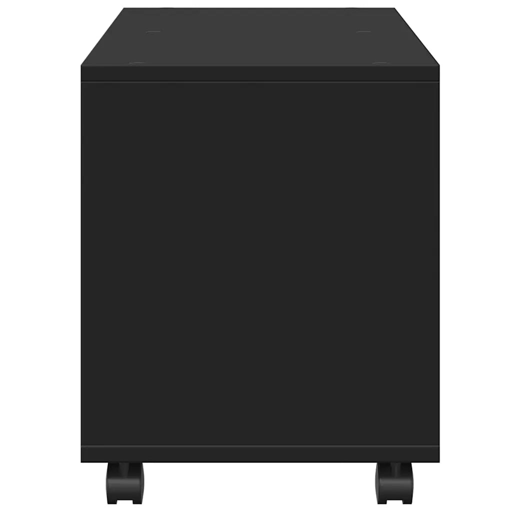 Mobiletto con Ruote Nero 72x33x42,5 cm in Truciolato CFW1085304
