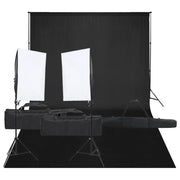 Kit per studio fotografico con illuminazione e fondale nero 02_0042426