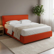 Letto Matrimoniale Brolo, Letto Matrimoniale Sfoderabile Made in Italy, Arancione