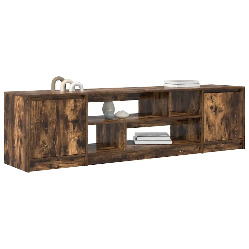Mobile Porta TV Rovere Fumo 188,5x41x50 cm in Legno Multistrato 3328421