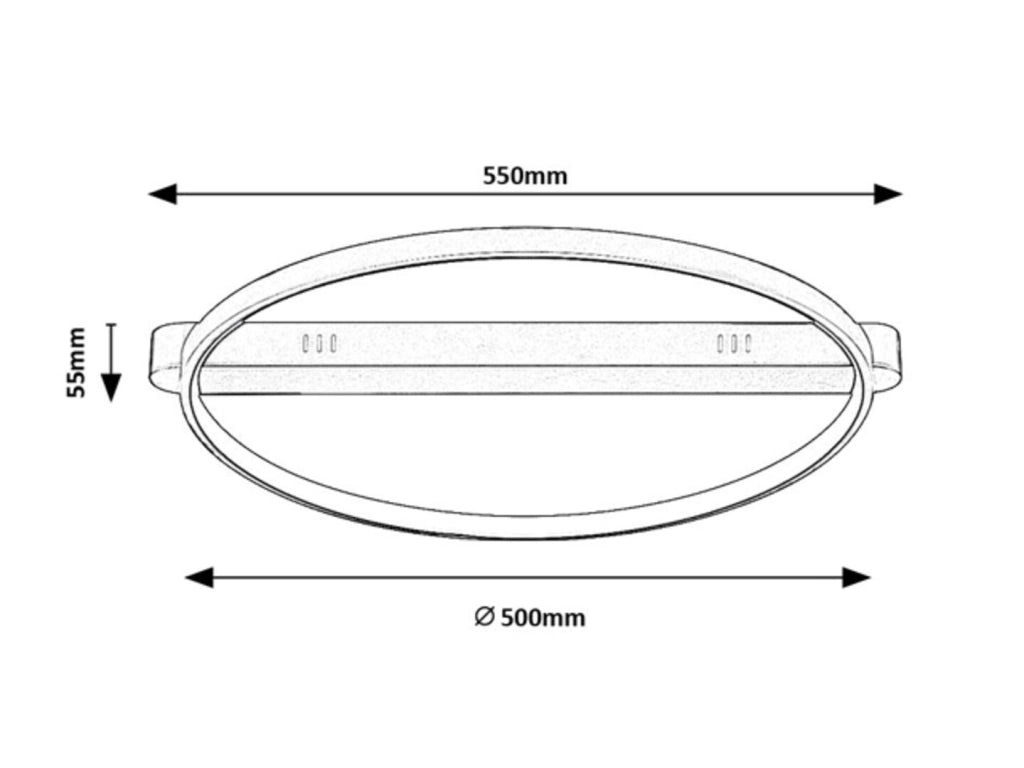 Lampada da soffitto LED anello Beliza nera Rabalux