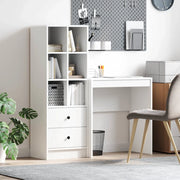 Scrivania con cassetto con lo scaffale 2 pcs Bianco 3337305