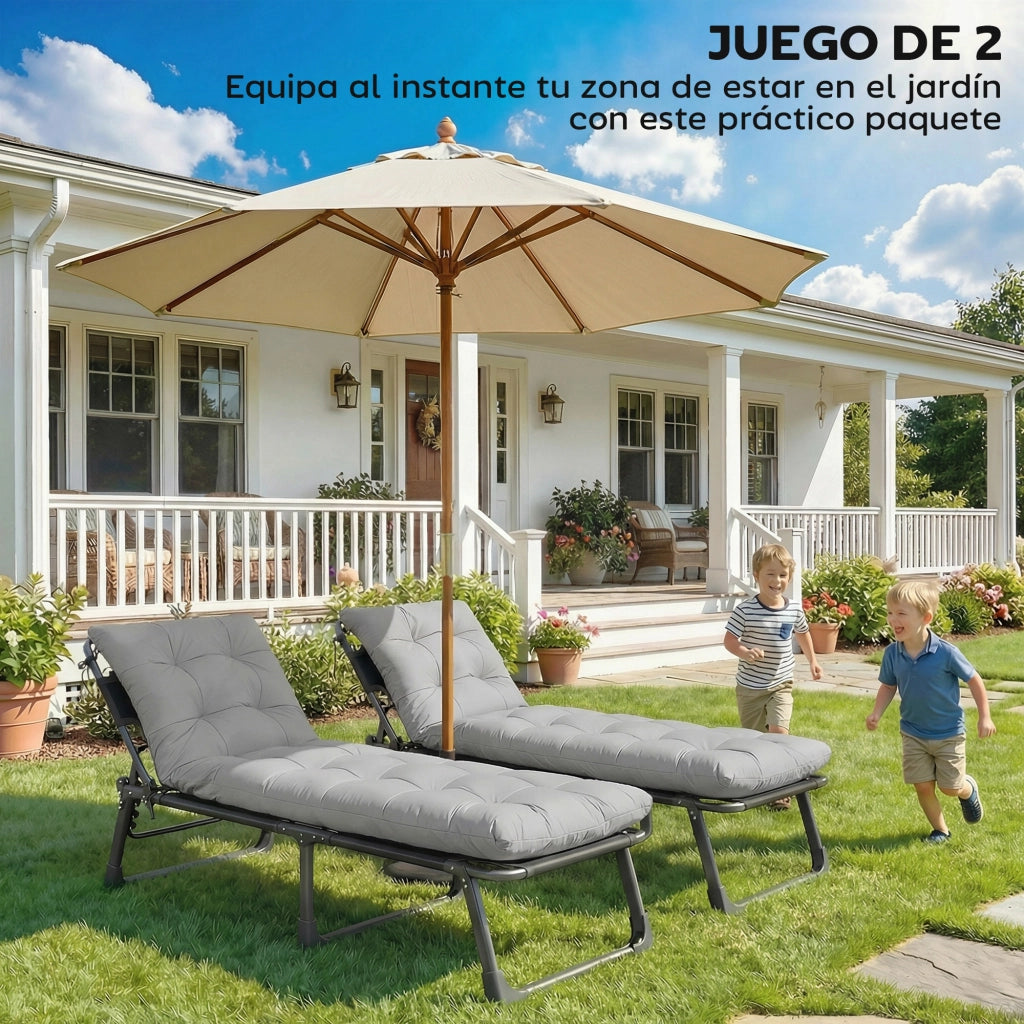 Cuscini per Tumbonas 180x55 cm ¨C zephmum ¨C Grigio Chiaro UPF30+