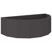 Fioriera | Cassetta per fiori | Vaso Nero 120 x 60 x 35 cm Acciaio