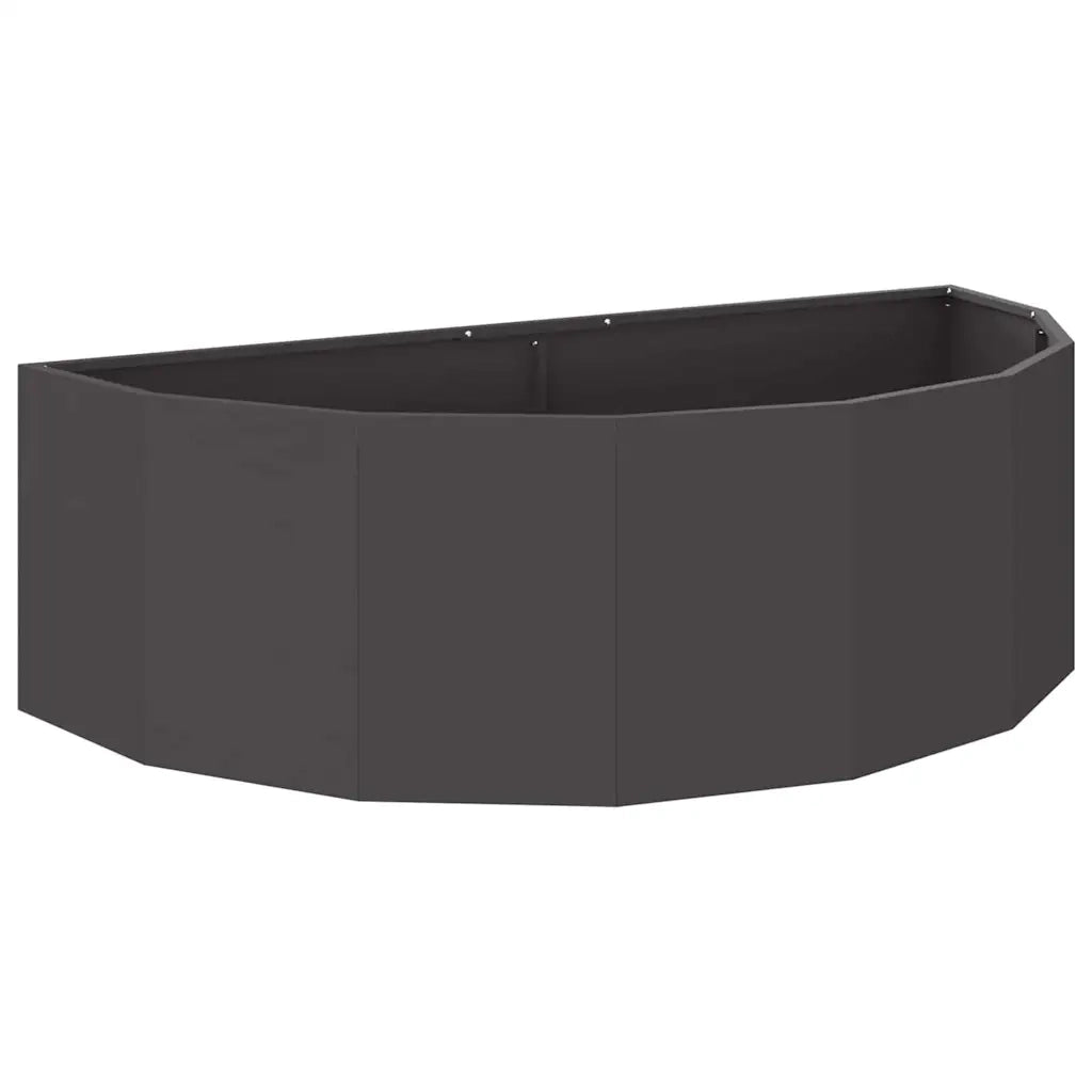 Fioriera | Cassetta per fiori | Vaso Nero 120 x 60 x 35 cm Acciaio