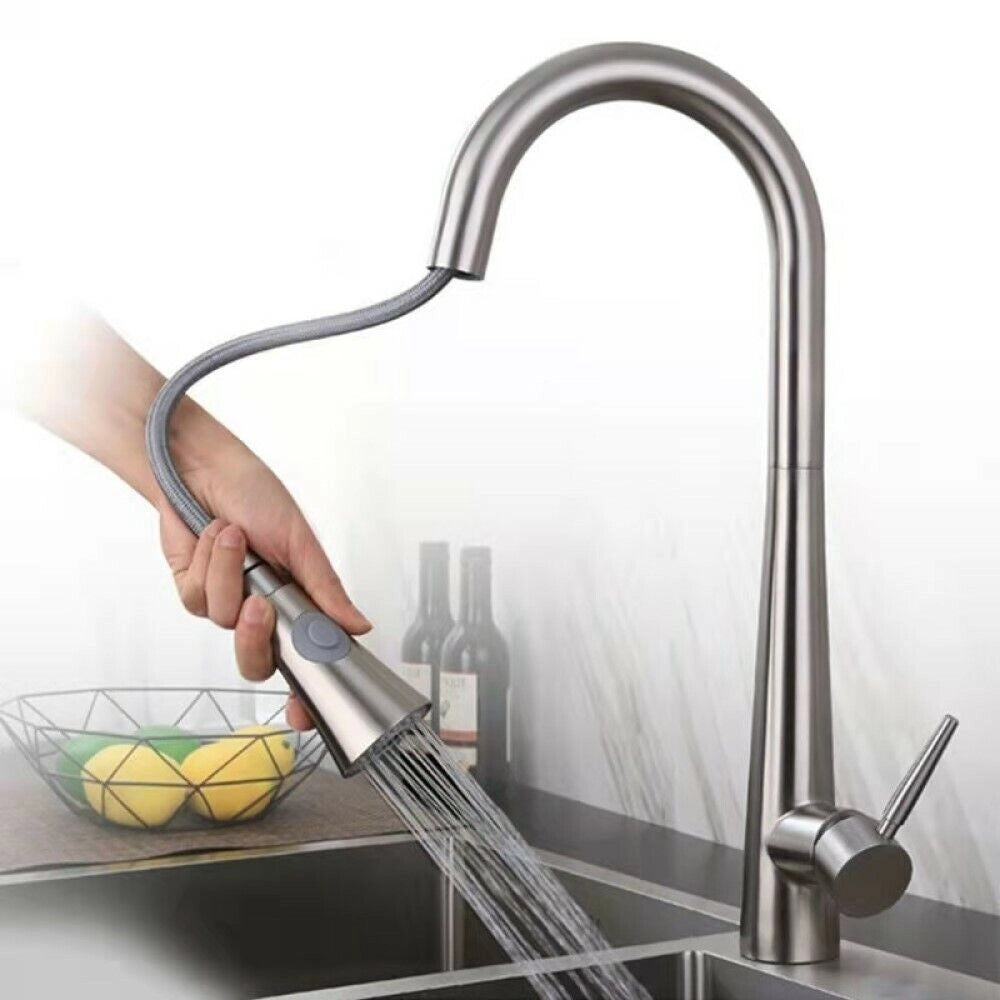 Miscelatore rubinetto da cucina con doccetta monocomando canna alta  52692