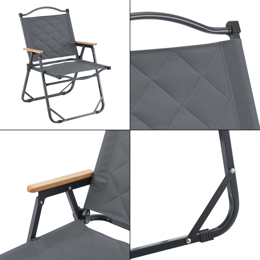 Set Mobili da Giardino Botrugno Pieghevole - Grigio casa.pro