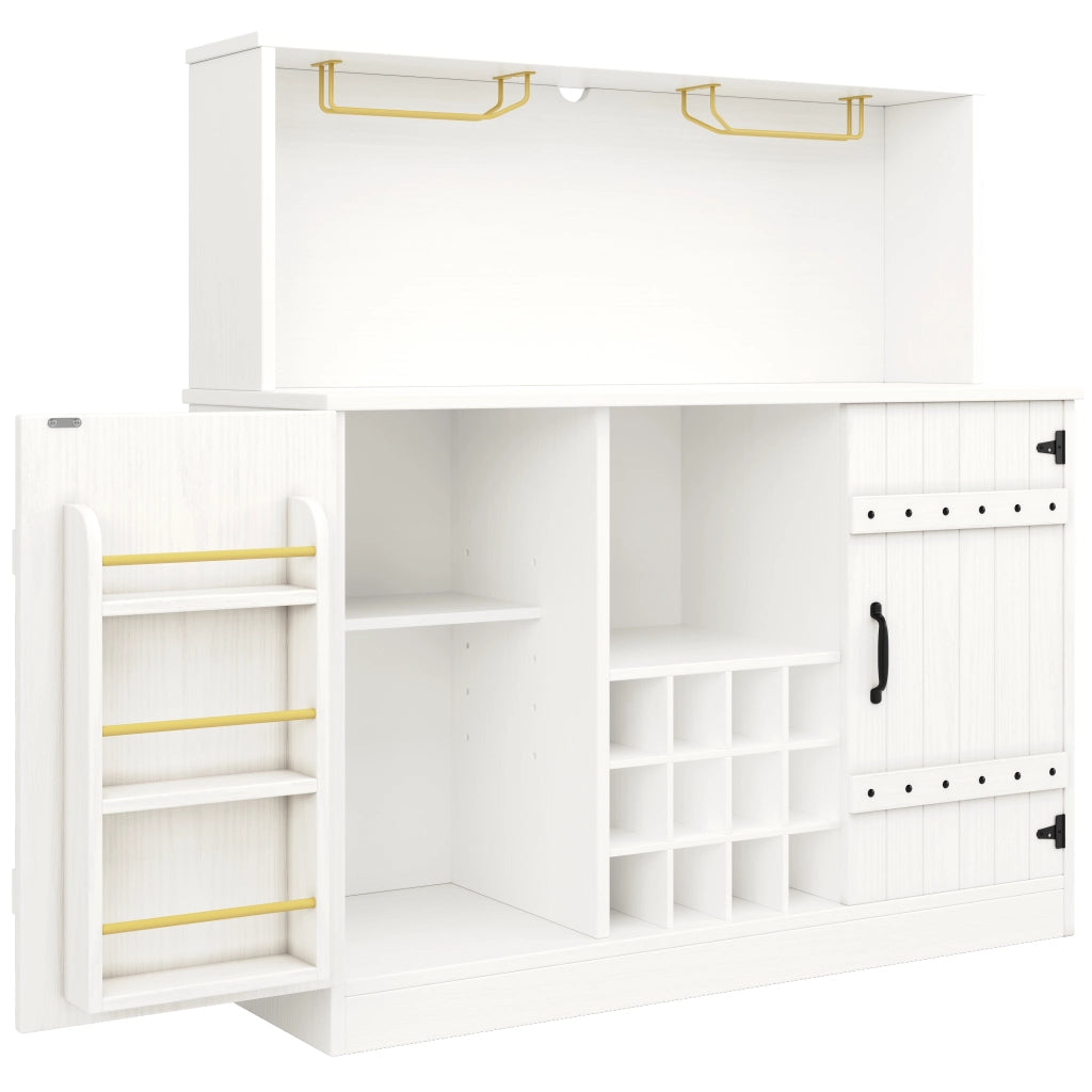 Credenza ¨C MINIMAL ¨C Bianco con Decoro Nero, Legno, Divisorio, 120x40x120